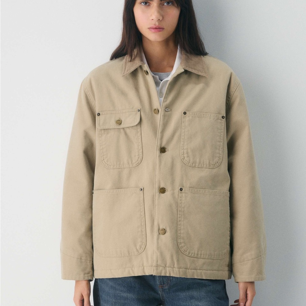 Aritzia Beige Utility Chore Jacket
